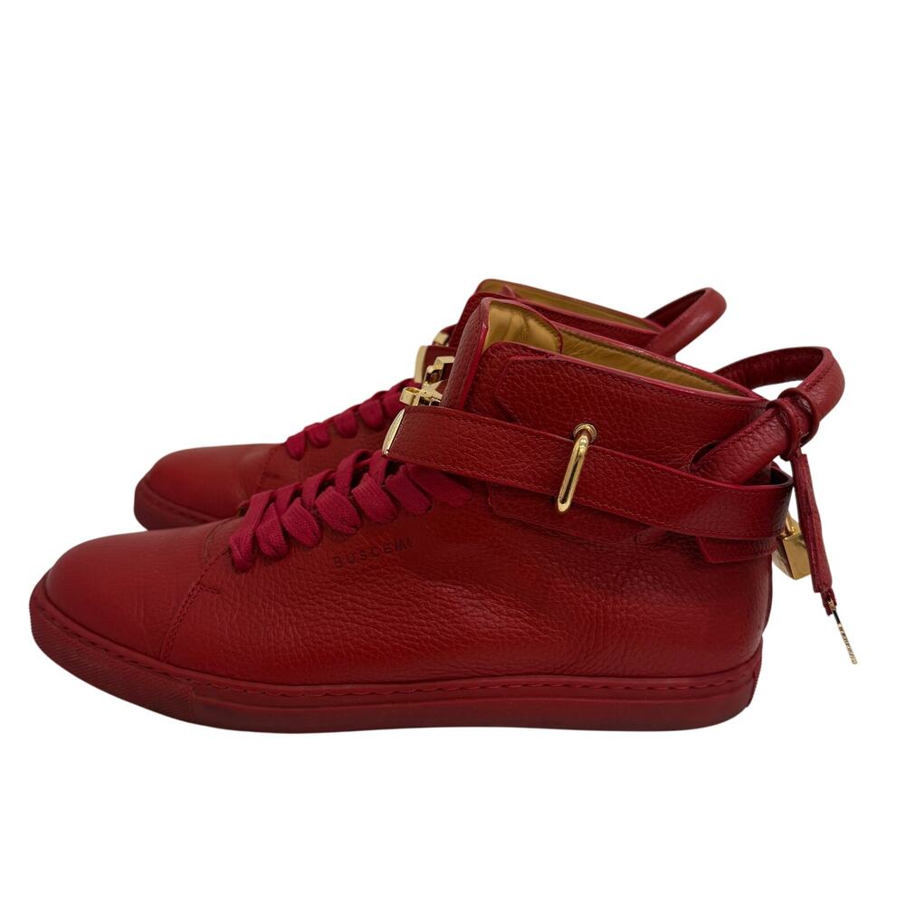 Buscemi 100mm Red Leather High-Top Sneakers Men’s US 11 (EU 44) w/ Box